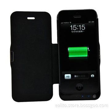 External Battery Case/Power Pack Case for iPhone 5, with Cover, 2,000mAh Capacity